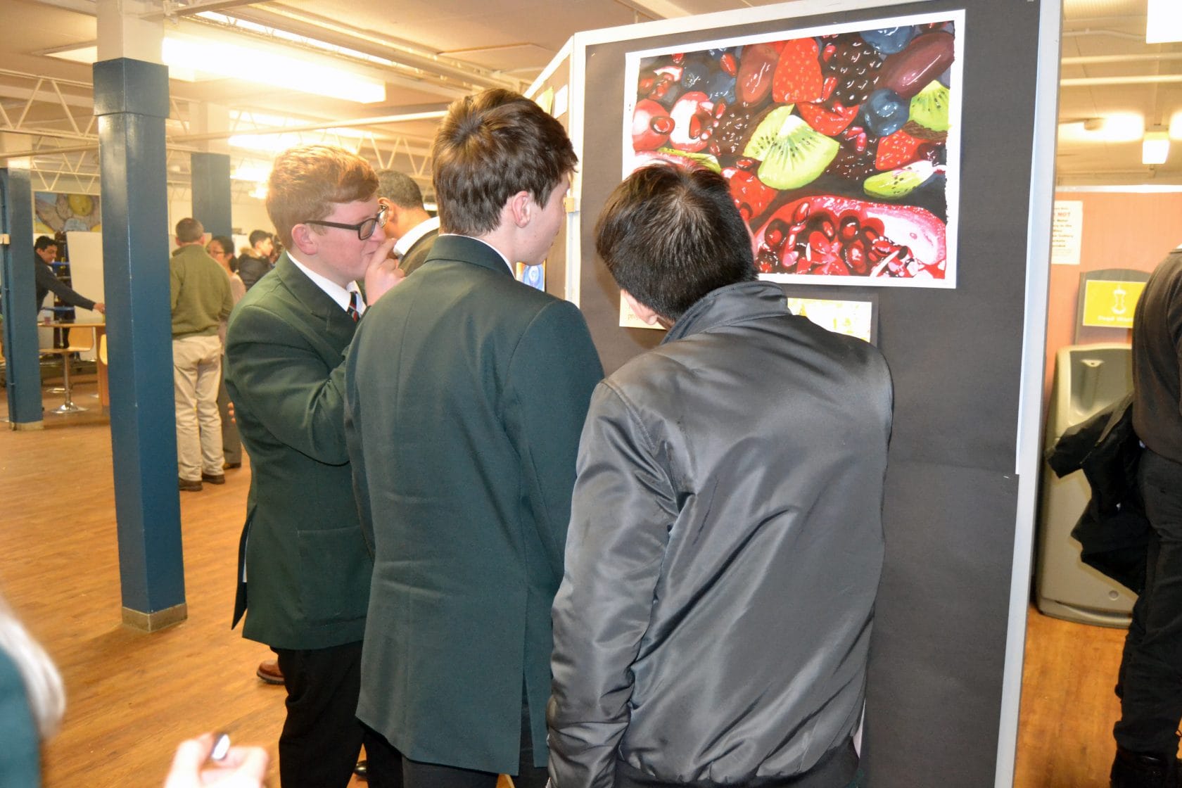 Art GCSE PPE final paintings on show at the Christmas Soiree