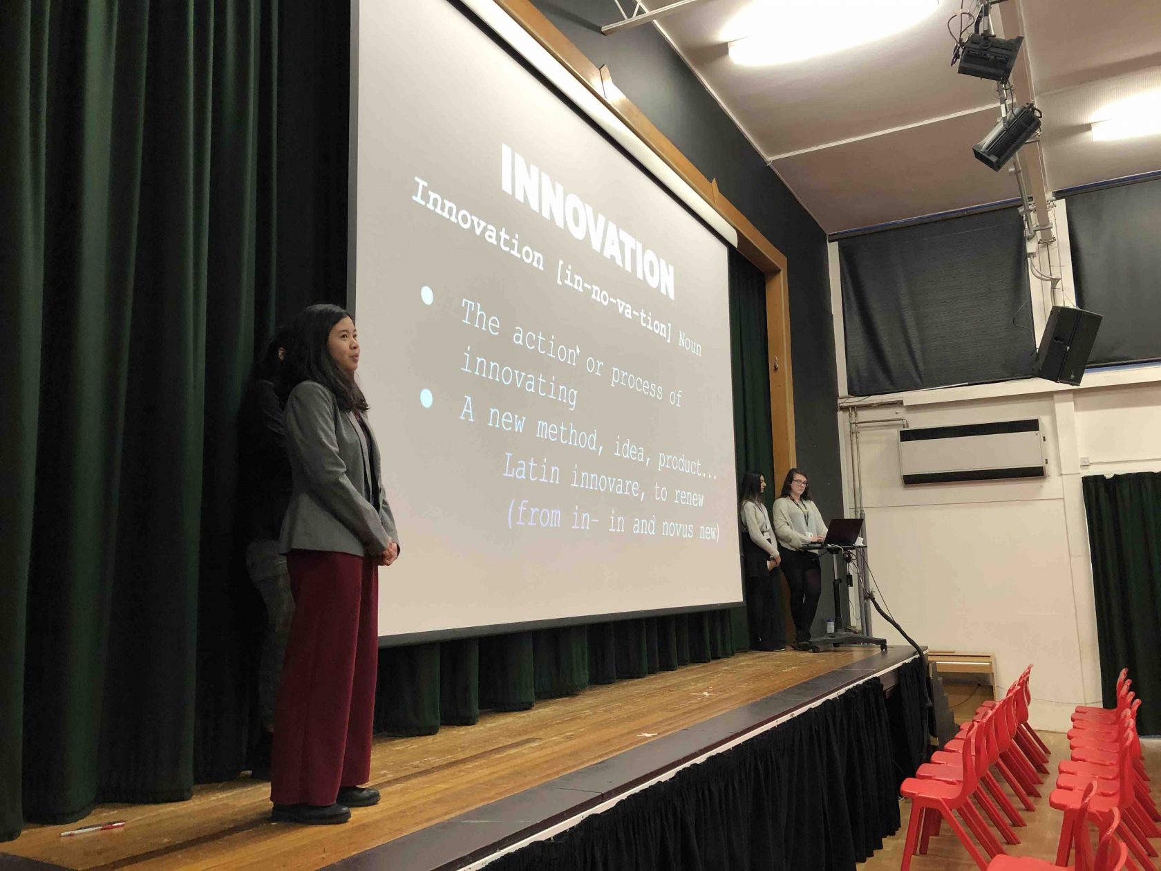 Sixth Form Scientists lead main school assemblies on the theme of Innovation