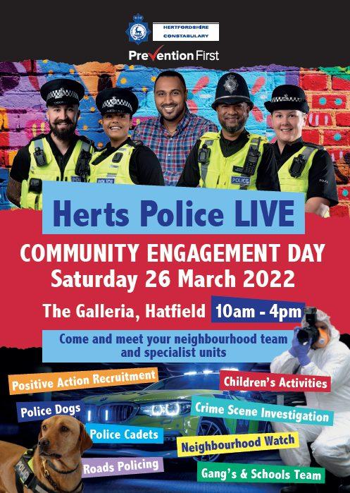Herts Police Live’ event on Saturday 26th March