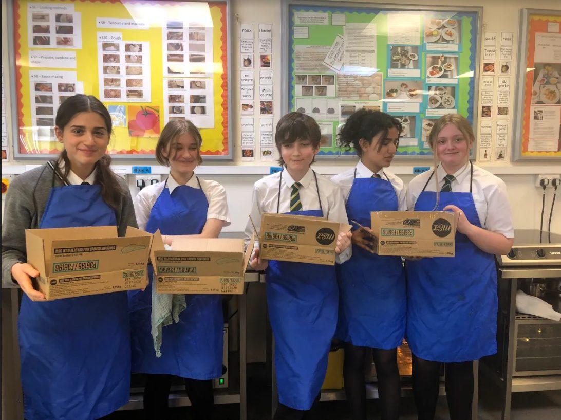 Year 9 students at Bushey Meads School are the lucky recipients of Alaska salmon to upskill their fish cookery