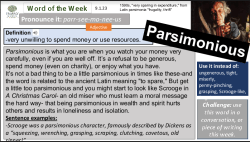 Word Of the Week -parsimonious