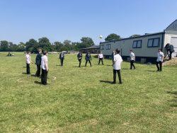 Lunchtime activities in the sun!