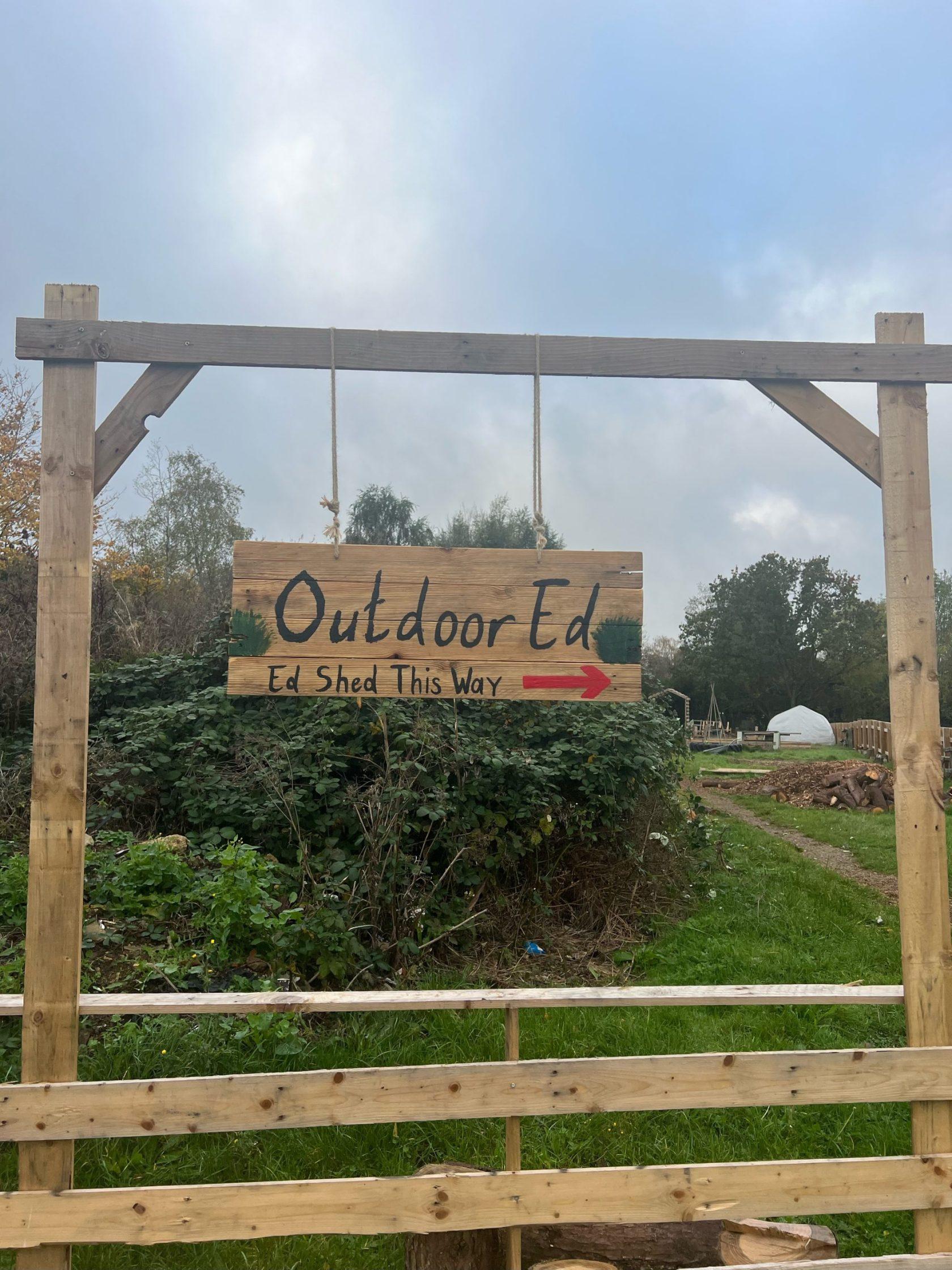 Outdoor Education Student complete new entrance way