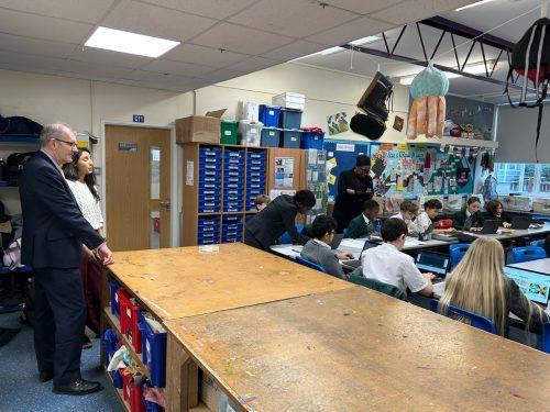 Visit of Hertfordshire Director of Education to Bushey Meads School last Friday morning