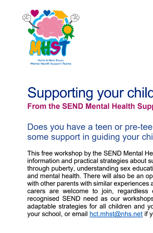 Free Parent Workshop – Supporting Your Child Through Puberty