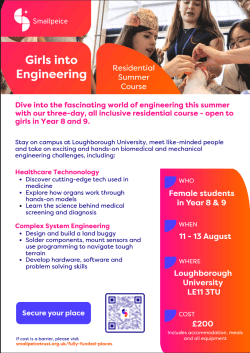 Girls into Engineering- Year 8 and 9