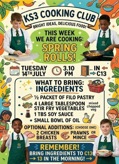 KS3 Cooking Club