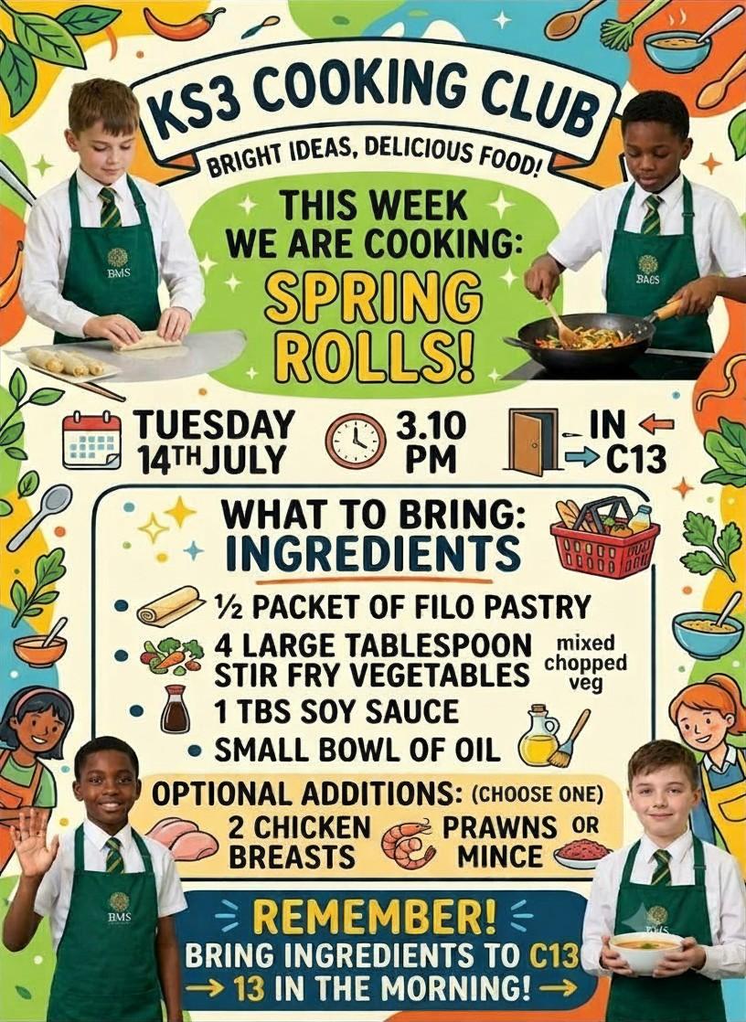 KS3 Cooking Club