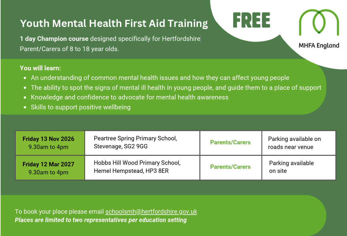 Youth Mental First Aid Training for Parents